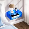 Acrylic Floating Nightstand, Bedside Table, Nightstand Shelf Wall Mounted Bedside