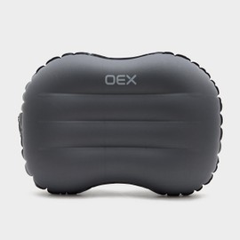 OEX Flux UL Inflatable Camping Pillow, ToughLite™ Puncture-Resistant, Peach Suede, 42 x 30 x 12cm, Self-Inflating with Quick Valve, 108g
