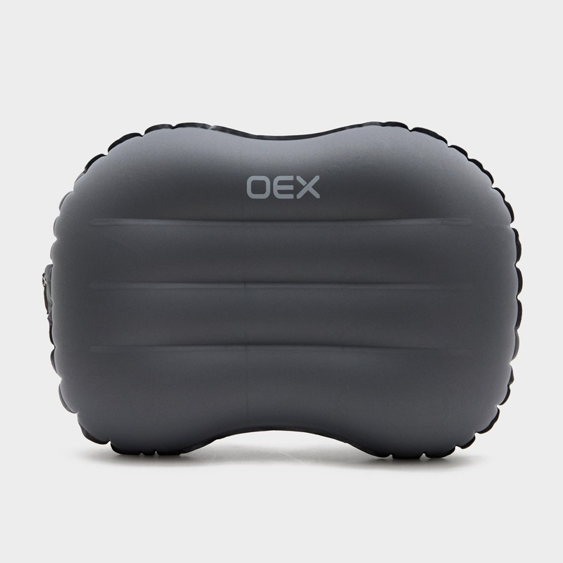 OEX Flux UL Inflatable Camping Pillow, ToughLite™ Puncture-Resistant, Peach Suede,