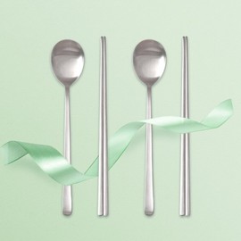 (Hankook Ceramic Living) Hankook Ceramic Living Andante Matte Stainless Steel Cutlery Set of 2 / (한국도자기 리빙)한국도자기리빙 안단테 무광 스텐 수저 2벌세트