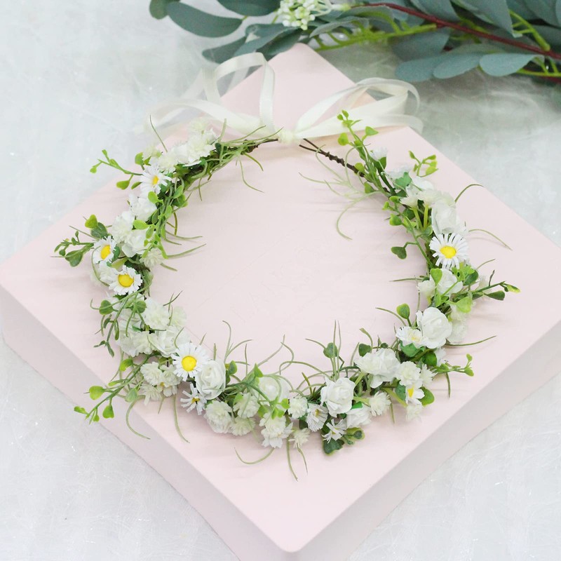 Floral Headpiece Bridal Flower Headband Boho Floral Crown Photo Prop
