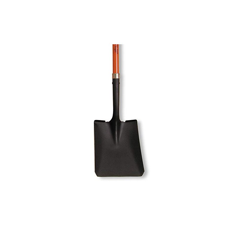 Hisco Square Point Shovel with 14 Gauge Hollow Back Blade