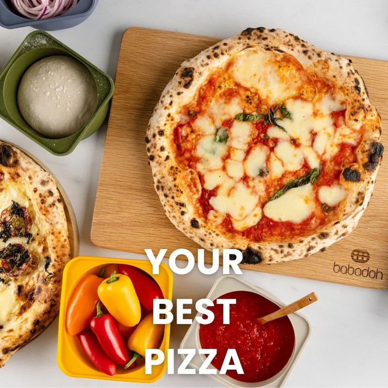 Babadoh BIG Silicone Pizza Dough Proofing Containers with Lids |