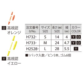 DUEL(デュエル) 磯・小物 TGマーキングストッパー M Y H733-Y-高視認イエロー 磯釣り