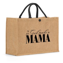 Mama Gifts Mama To Be Gifts Best Presents for Moms Burlap Tote Bag The Best Mom Gifts New Mom Gifts for Women Mommy Female Her Friend Coworker Birthday Christmas Reusable Beach Bag Shopping Bags