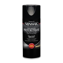 Minwax Fast Drying Polyurethane Spray, Protective Wood Finish, Clear Semi-Gloss, 11.5 oz. Aerosol Can(Packaging May Vary)