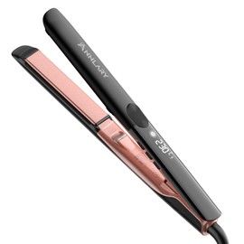 ANNLARY Glätteisen, Glätten und Locken 2 in 1, Professioneller Titanplatten Ionen Haarglätter für Weniger Kräuseln, Glänzenderes und Glatteres Haar, Doppelspannung Glätteisen