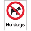 V Safety 54003AN-R No Dogs Prohibition Sign - Portrait -