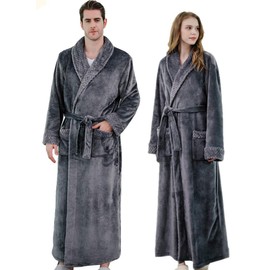 Arcade Bathrobe, Men's, Gown, Unisex, Bathrobe, Bathrobe, Loungewear, Nightgown, Stylish, gray