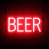 SpellBrite BEER Sign | Beer-Related Sign with Neon Look, Red