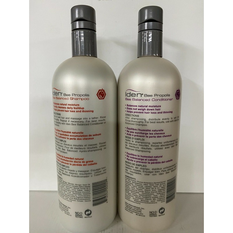 IDEN BEE PROPOLIS BEE BALANCED SHAMPOO & CONDITIONER LITER DUO