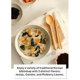 [Korean Fod] Korean Bibimbap Vegitable Mix Assorted 3 Pack | Junju, Thistle (Gondre), Mulberry Leaves | Vegan | 3 Serving Per Bag | 100% Korean Ingredients | Bibimbap Mix