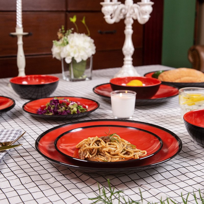 Melamine Dinnerware Set - 12pcs dinnerware set Indoor and Outdoor