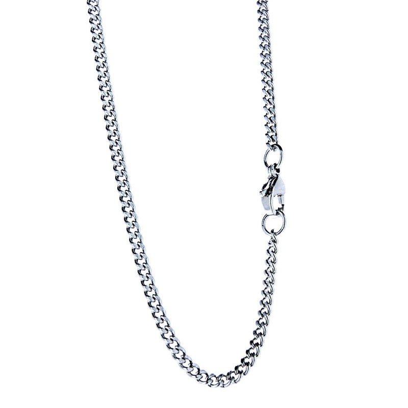 Kiss of Leather Wolf Cross Pendant Stainless Steel with Curb