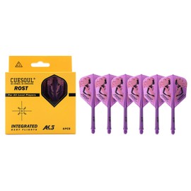 CUESOUL ROST Series Shaft Integrated Flight Big Wing Shape M Set of 6 (2-CSAK-5MN5) Purple