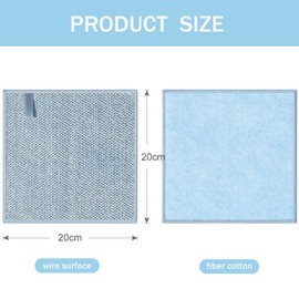 6PCS Upgrade Wire Dishwashing Rags - Premium Double-Layer Coconut Shell & Wire Non-Scratch Scrubber Pads for Kitchen, Cookware, Pots & Pans - Heavy-Duty Wet/Dry Cleaning Cloths (Blue)