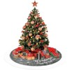 Ywlake Christmas Tree Skirt Large Luxury Faux Fur White Grey