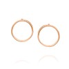 Tooliks - Minimalist Rose Gold Open Circle Stud Earrings -