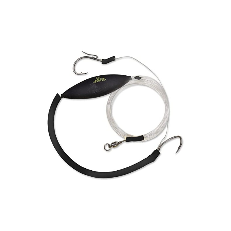Black Cat U-float leader for catfish fishing, 200 cm, anti-tangle