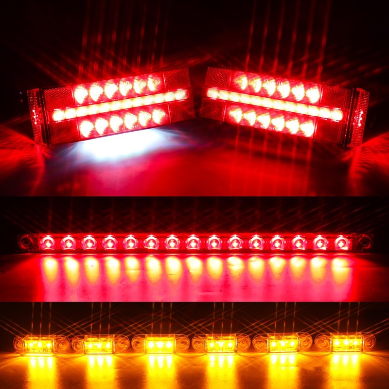 RONSTA Boat LED Trailer Lights Kit and Light Bar with