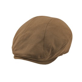 POUDAY Men's Cotton Newsboy Cap Flat Cap Newsboy Hat for Men Cabbie Hat Breathable Soft Summer Hat for Driving Hunting Golf Khaki