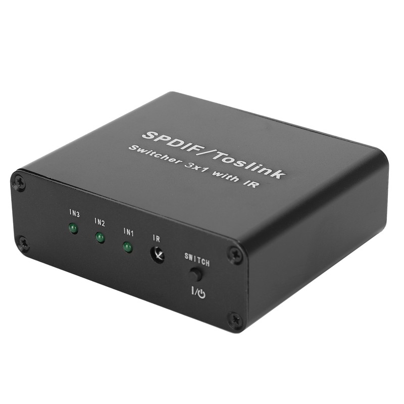 SPDIF/for TosLink Switcher 3x1 Switching Device with Remote Control 3