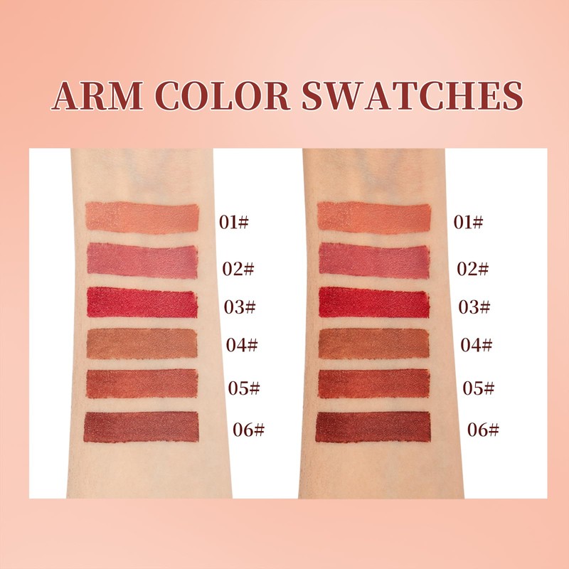 6Pcs/Set 2-in-1 Gradient Lip Liner & Lipstick Set, Ombre Effect