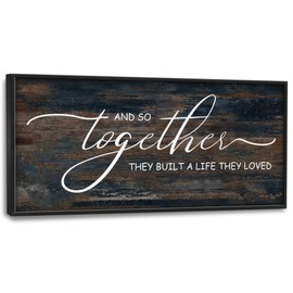 And So Together They Built A Life They Loved Large Wall Art for Living Room Framed, Oversized Wall Decor Pictures, Canvas Print Painting, Framed Artwork Bedroom Office Home Decor 60"x30"