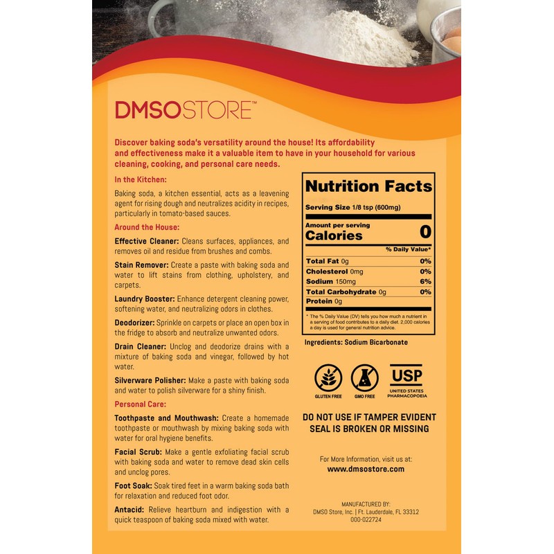 Baking Soda 5 lbs. Pure Sodium Bicarbonate Versatile Kitchen Essential