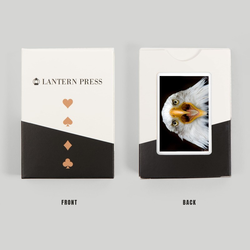 Lantern Press Bald Eagle Face (52 Playing Cards, Poker Size