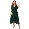 SCOMCHIC Womens Plus Size Wedding Guest Dress Formal Lace Faux