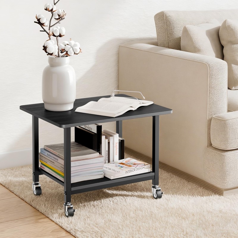 niffgaff Printer Stand with Lockable Wheels, 2-Tier Rolling Printer Cart