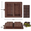 UWILLION Deep Chocolate Bar Mold Silicone 1 Inch Dubai Pistachio