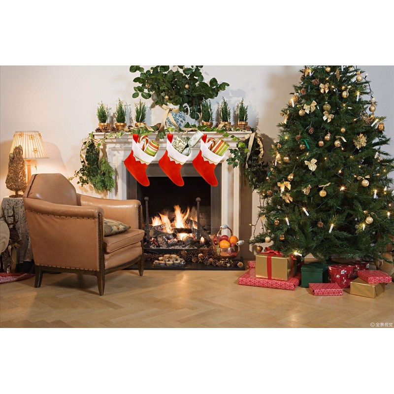 CCINEE Christmas Stockings for Christmas DIY Accessories Hanging Red Non-woven
