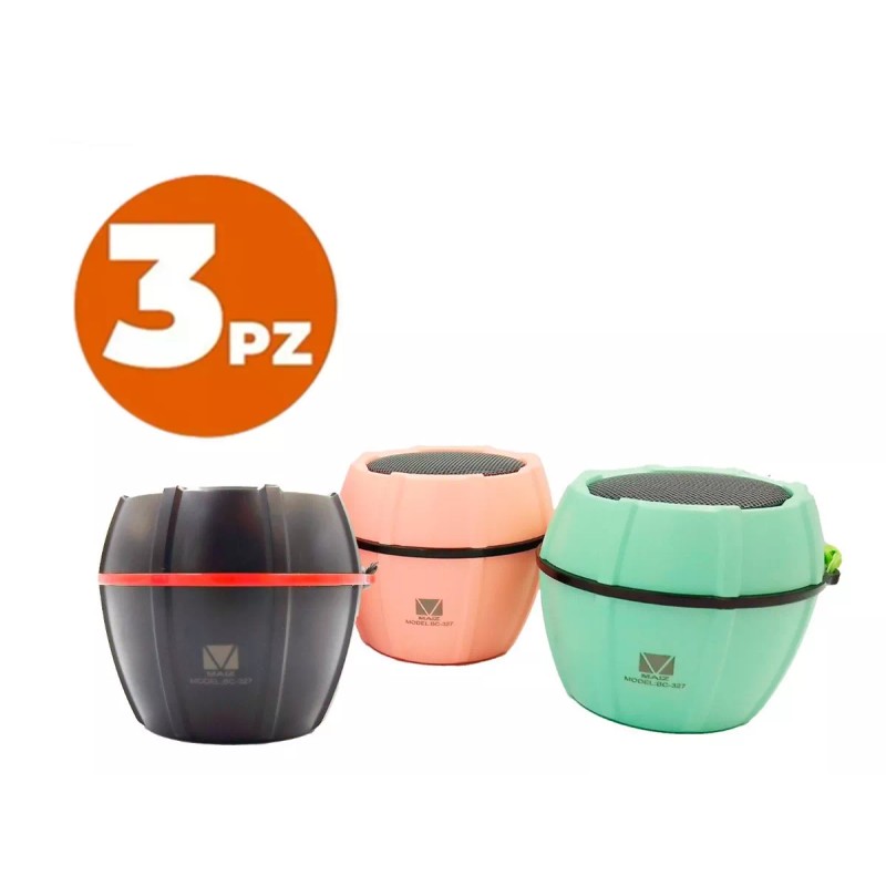 Maíz 3pzs Mini Bocina Bluetooth Inalambrica Portatil Recargable