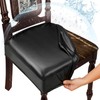 WUSOUPU Waterproof Dining Chair Seat Covers Leather Kitchen Seat Covers,