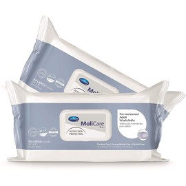 MoliCare Skin Washcloths Soft Pack Aloe Vera/Lanolin 96 Count (2 Pack of 48)