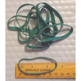 Unbranded 10 Green Produce Rubber Bands Size #63 Many Uses Including Broccoli Asparagus