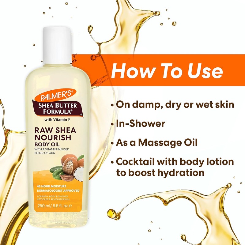 Palmer's Shea Formula Raw Shea Body Oil, Aceite Humectante Corporal