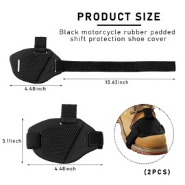 KVAEY 2 PCS Motorcycle Shift Pad, Anti-Slip Rubber Protective Motorcycle Boot Cover, Adjustable Soft Motorbike Shoe Boot Cover Protector with Elastic Belt for Men Gear Accessories