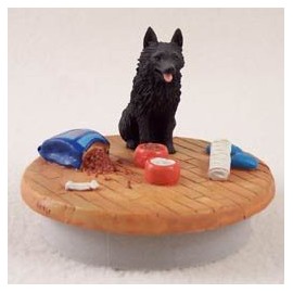 Conversation Concepts Miniature Schipperke Candle Topper Tiny One "A Day at Home"