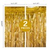 6.5ft Gold Tinsel Foil Fringe Curtain - 2pcs Door Curtains
