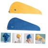 BIUDECO 2pcs Quick Dry Hair Towel Caps Absorbent Hair Wraps