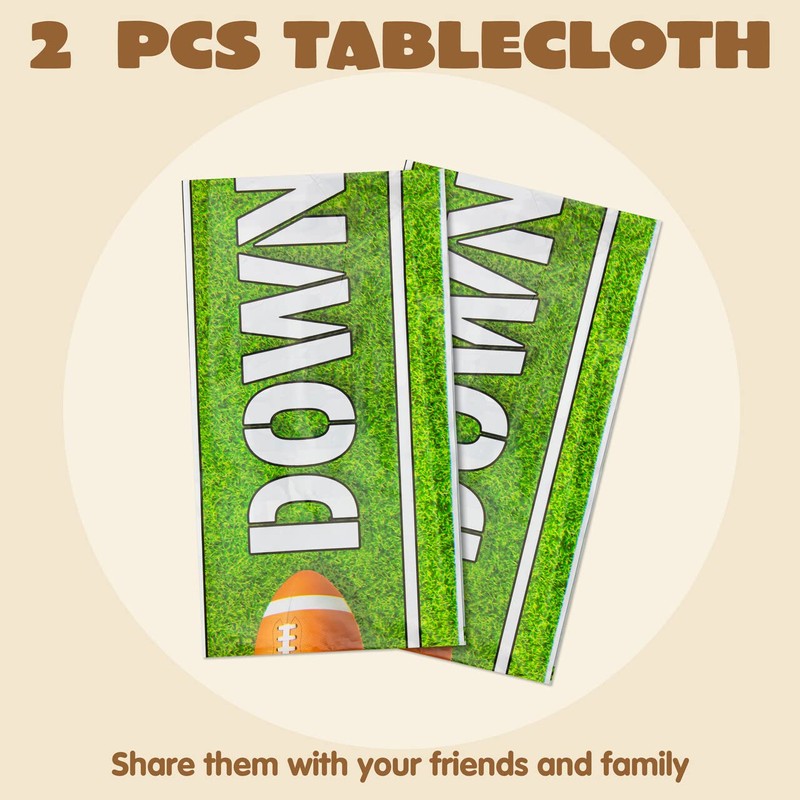 JOYIN 2 PCS Football Table Cover (54“*72") for Football Party