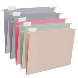 Legal Size - 25 Pack Colored Hanging File Folders Decorative Hanging Folder Cute Pretty FileFolder for Filing Cabinet Office Home with 1/5-Cut Adjustable Tabs, Morandi Assorted Color - Color: Morandi Purple, Size: Legal Size - 25 Pack