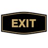 Fancy EXIT Sign (Black/Gold) - Small 1 Pack