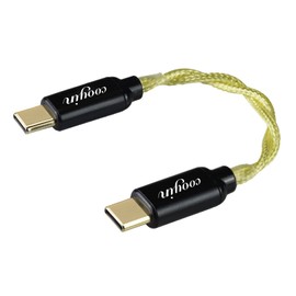 Cooyin OTG Cable Audio TYPE-C Male to TYPE-C Male Litz Wire Silver Plated Monocrystalline Copper Conductor Compatible with Portable DAC Amplifier, Smartphone, DAC/Headphone Amplifier