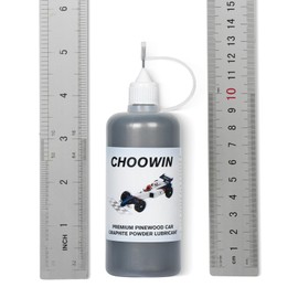 Choowin Large Pinewood Car Graphite Powder Dry Graphite Lubricant with Metal Pointed Tip,Graphite Lubricating Powder for Pine Derby Car Wheels Axles,Graphite Lock Lubricant Door Hinge Lubricant,120 ml