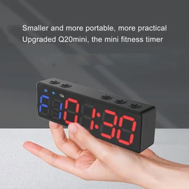 Temporizador de Gimnasio, Temporizador de Intervalos LED Incorporado en un Potente, Pantalla Digital Anti Vértigo, Temporizador de Entrenamiento, Reloj de Cuenta Regresiva