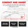 Chef Craft Premium Salad Scissor Tongs, 11.25 inch, Clear